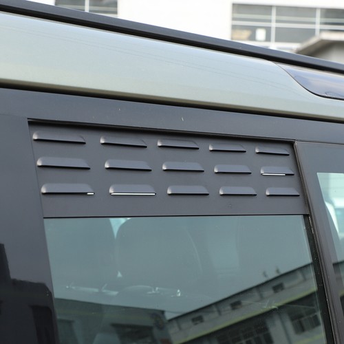 Black 2nd Row Door Window Vents Screens Exterior For Land Rover Defender 20-23 - Picture 9 of 14