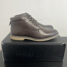 London Fog Collection Men's Dark Brown Boots Shoes CHUKKA CL30578M Size 8
