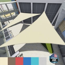 TANG Sun Shade Sail Right Triangle Yard Pool Canopy Shelter Mesh Cover Outdoor