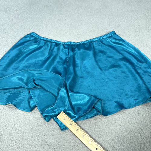 VTG Victorias Secret Pajamas Set Small 2 pc Satin Shell Shorts Tank Gold Label - Picture 7 of 13