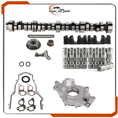 Camshaft Lifters timing chain oil pump Set For 2007-2017 Chevy GM Truck 4.8 5.3L