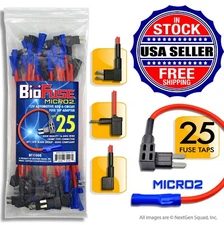 BioFuse® 25 PACK - Micro2 APT ATR - 16 AWG - Add Circuit - Fuse Tap Holders Lot