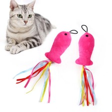 HOT Pet Cat Toys Feather Wand Rod Kitty Bell Play Funny Teaser Interactive Toy