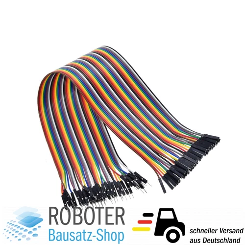 40 Pin Dupont / Jumper Kabel Buchse-Stecker 40 cm XXL Arduino Raspberry Pi DIY