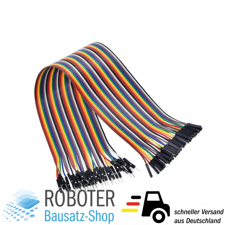 MAKERMIND 40 Pin Dupont / Jumper Kabel Buchse-Stecker 40 cm XXL Arduino Raspberry Pi DIY