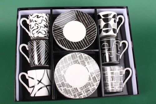 Espressotassen "Graffiti" im Geschenkkarton Easy Life Espresso Muttertag Birthda - Bild 1 von 1
