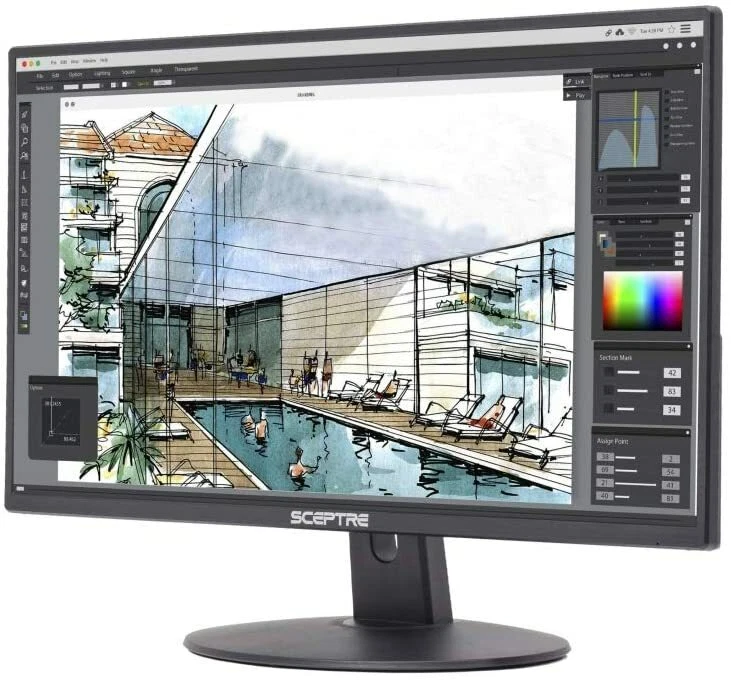 Sceptre 20" 75Hz Ultra Thin LED Monitor HDMI VGA - Black (E205W-1600) - [LN]™ - Image 2 of 4