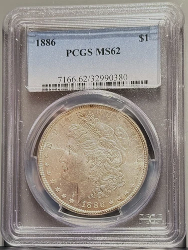1886 Morgan Dollar PCGS Certified MS62
