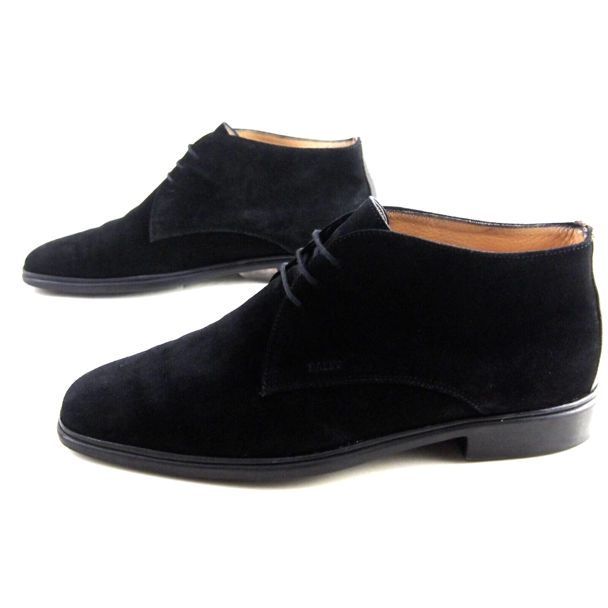 BALLYの靴　スエード　茶色　23cm幅広　フランス製　10万円以上 Bally Rakan Chukka Boots Black Suede Mens Shoe Size EU 44.5