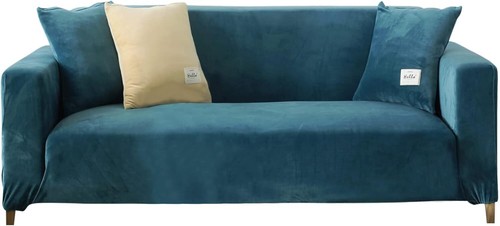 1/2/3/4 Sitzer Stretch Samt Sofabezug Sofa Überzug Ecksofa Abdeckung Sofahusse - Bild 16 von 87
