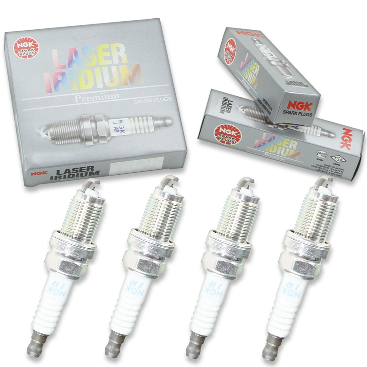 4 pcs NGK Laser Iridium Spark Plugs for 2003-2007 Honda Accord 2.4L  2.4L L4 vu