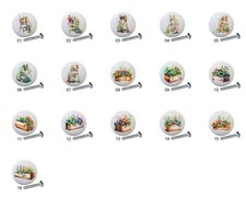 Spring Flower Planters 1.5" DECORATIVE Glossy Ceramic Dresser Drawer Pull KNOBS