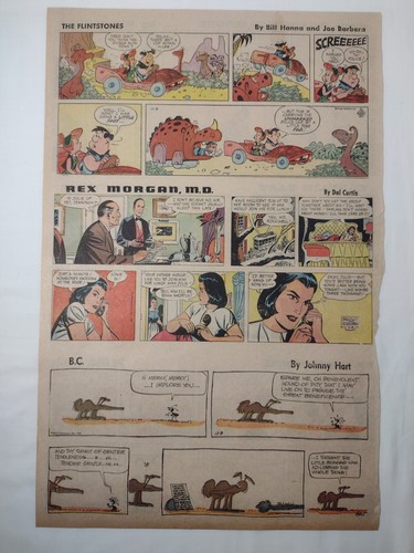 Cómics de periódico a color originales vintage 3 páginas divertidos 1968 Peanuts Nancy More - Imagen 7 de 8