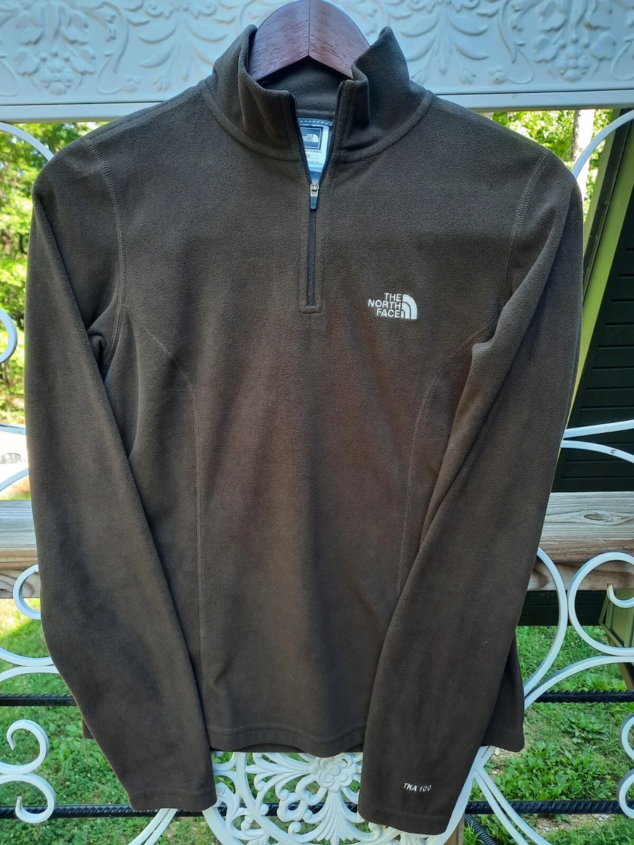 The North Face Women's Brown Fleece TKA 100 1/4 Zip Pullover Size