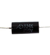 10pc MPT Audio Capacitor 0.33uF 334 K 250V ±10% Axial Non-inductive AID Taiwan