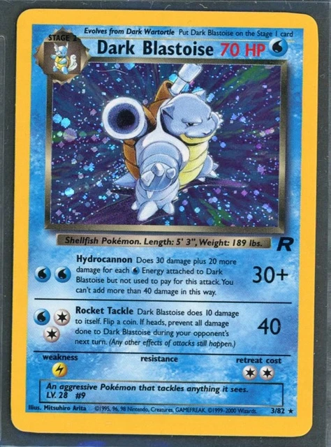 Pokemon Cards - Dark Blastoise 3/82 Team Rocket Set Holo eBay Live Fri 11th Jul