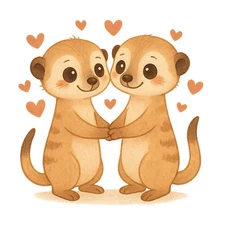 Funny Meerkat Car Sticker 9x9cm - Funny Animal Sticker for Car