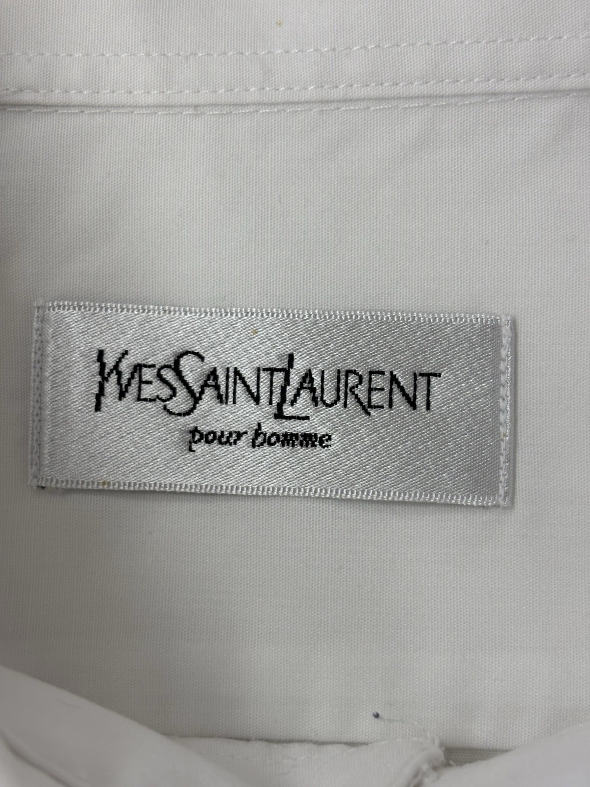 Men's Yves Saint Laurent Short Sleeve White Shirt Size Large thumbnail 7