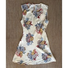 NWT Doen Alamere Seashell Bias Cut Sleeveless Mini Dress Mer Botanique