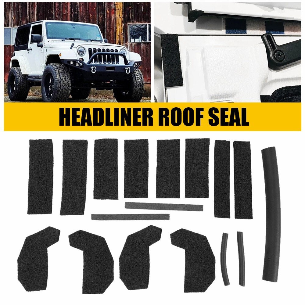 17PCS Hardtop For 2007-2018 Jeep Wrangler JK Roof Headliner Seal Kit Accessories thumbnail 11