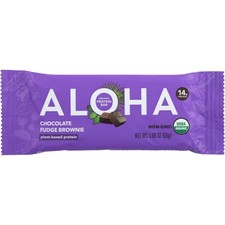 Barre De Protéine Végétale Au Chocolat Fudge Brownie Bio 1,98 Oz Par Aloha Bay