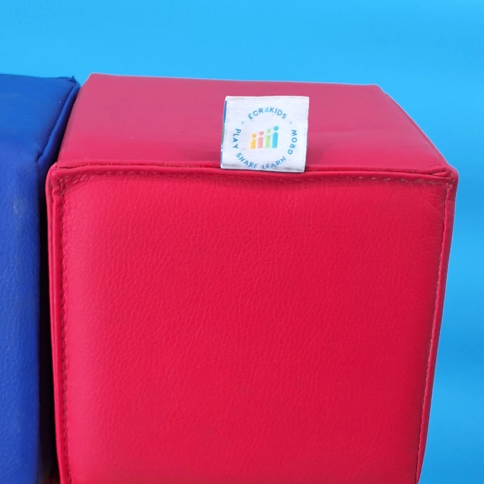 12-Piece 4" ECR4KIDS Building Blocks Colorful Soft Blocks Play Set For Kids - Image 3 of 4