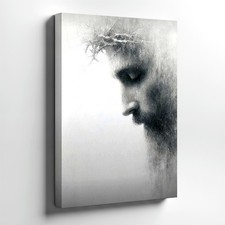 Arte de pared Jesucristo retrato corona de espinas religioso lienzo impresión decoración
