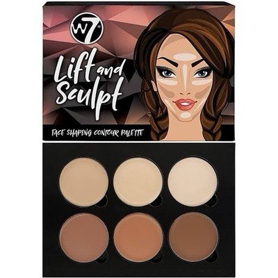 W7 Lift & Sculpt Cream Contour Kit -Concealing, Highlighting & Contouring Makeup