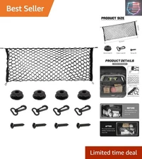 Stretchable Automotive Cargo Storage Net - 39 Inch  for Ultimate Stability