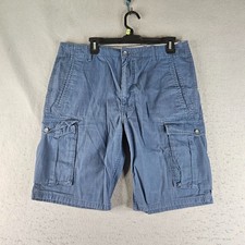 Levis Cargo Shorts Mens Size 36W Blue Relaxed Fit Casual Outdoor Khaki Tag 34