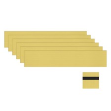 6-Pack Name Plate Engraving Blanks 1.3mm Thick 10x2 Inch Gold/Black