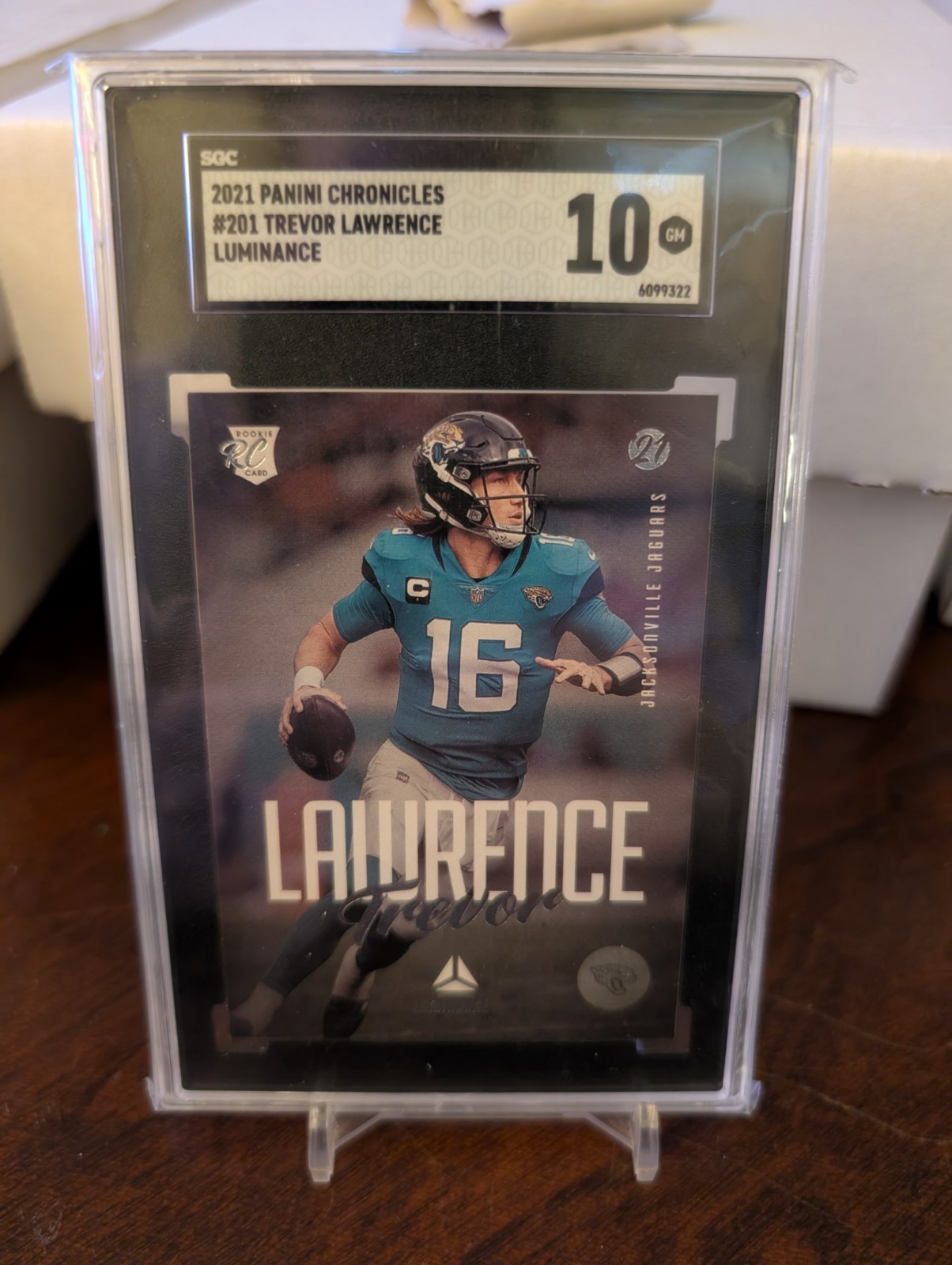 2021 Panini Chronicles Luminance Rookies Trevor Lawrence RC #201 SGC 10 Jaguars