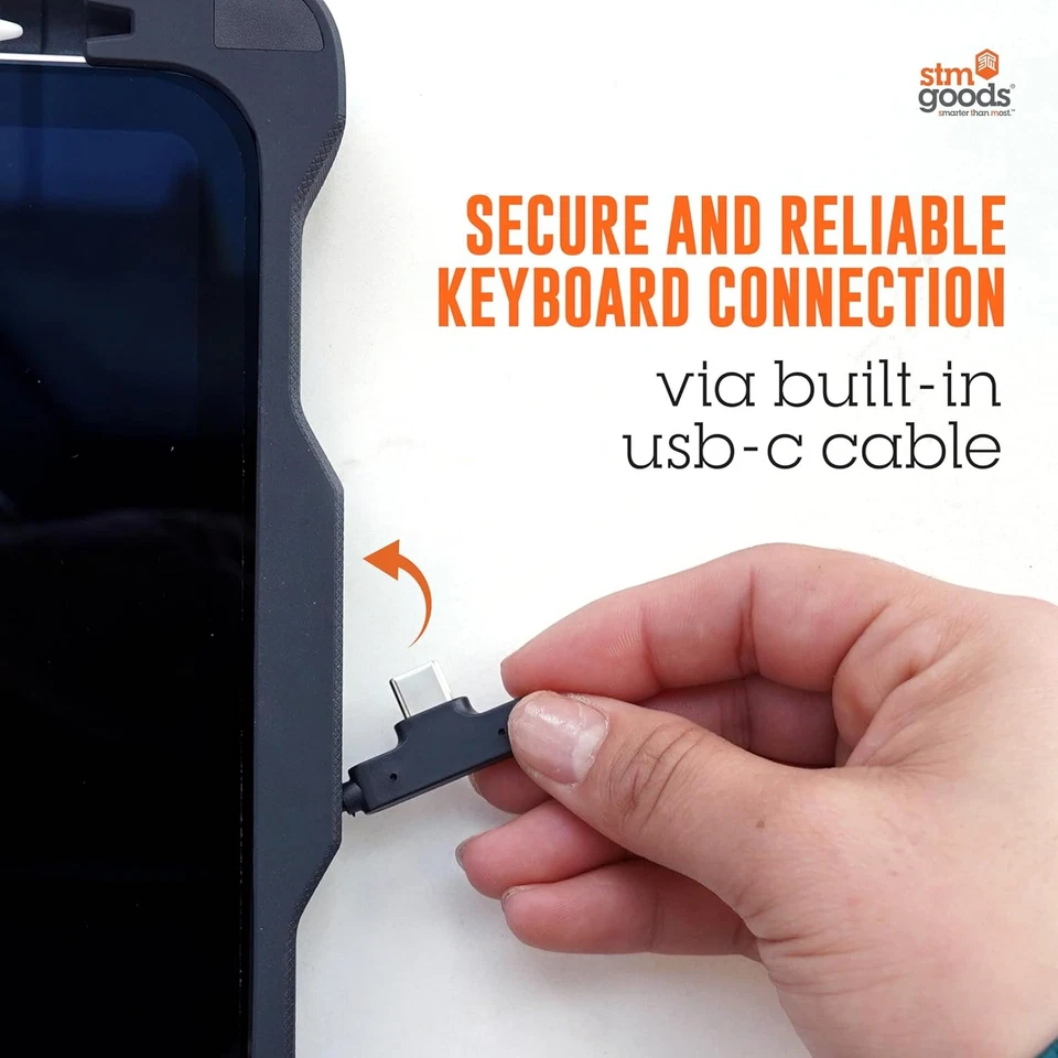 STM Goods Dux Keyboard Trackpad USB-C for iPad 10th, Connected Black  - Image 2 of 4