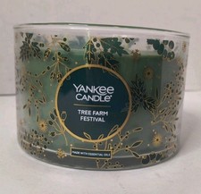 Yankee Candle TREE FARM FESTIVAL Green 3-Wick Large Jar Candle 18 oz