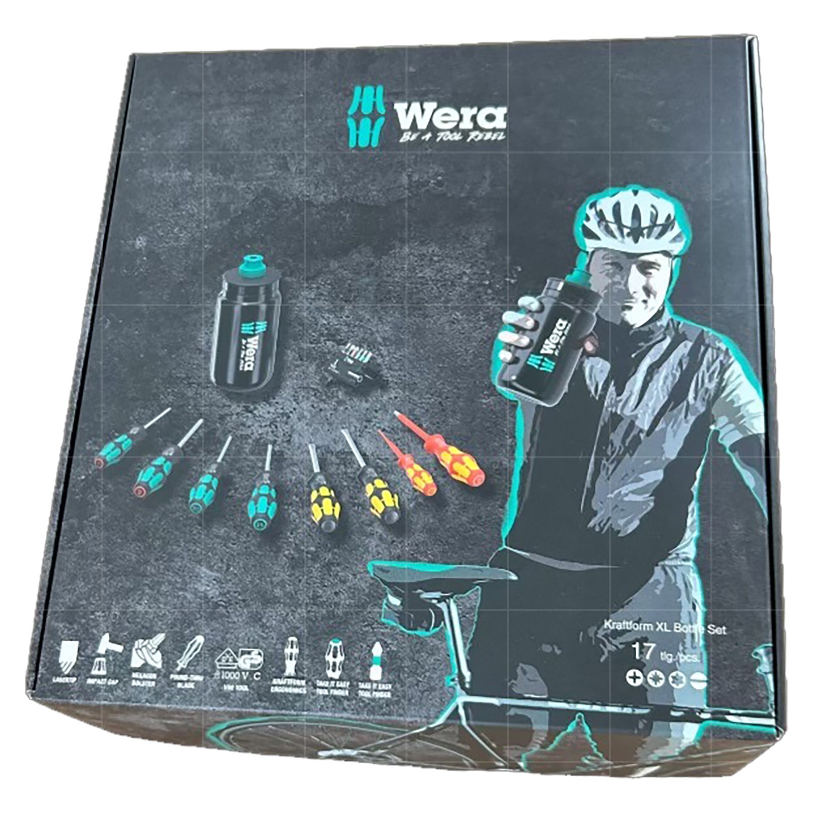 WERA KRAFTFORM XL BOTTLE SET 1 STK 17-TEILIG Schraubwerkzeug-Set Bits Flasche