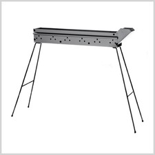 Barbacoa Fbm2 Cocina Brochetas Arrosticini Hierro Acero Plegable Gris 80 Cm