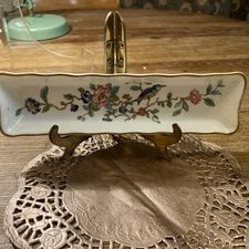 ANSLEY-PEMBROKE-REPRODUCTION-TRINKET DISH-FINE ENGLISH BONE CHINA-8.5"