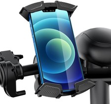 Phone Holder, Motorcycle Mount Handlebar Cell Phone Clamp, Scooter Phone Cli