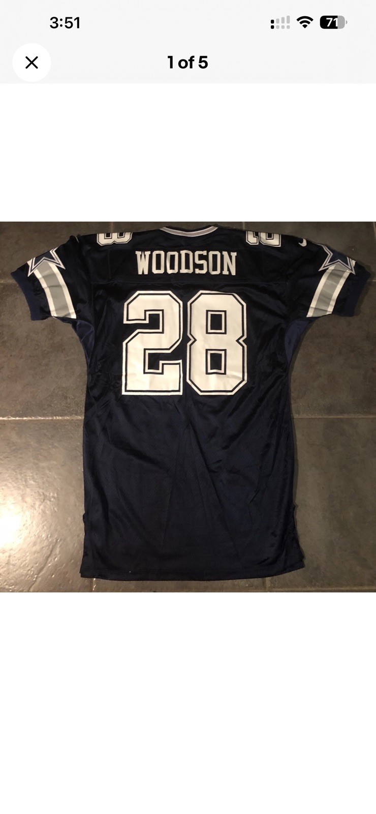 Darren Woodson 1996 Nike Dallas Cowboys Game Issued Jersey