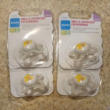 MAM Newborn Pacifiers Lot of 6 Skin Soft Orthodontic Silicone Nipple BPA FREE