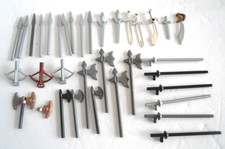 LEGO 35 Pc. Castle Weapons Lot:Spears,CrossBow,Axes,Swords,Lances,Daggers,Arrows