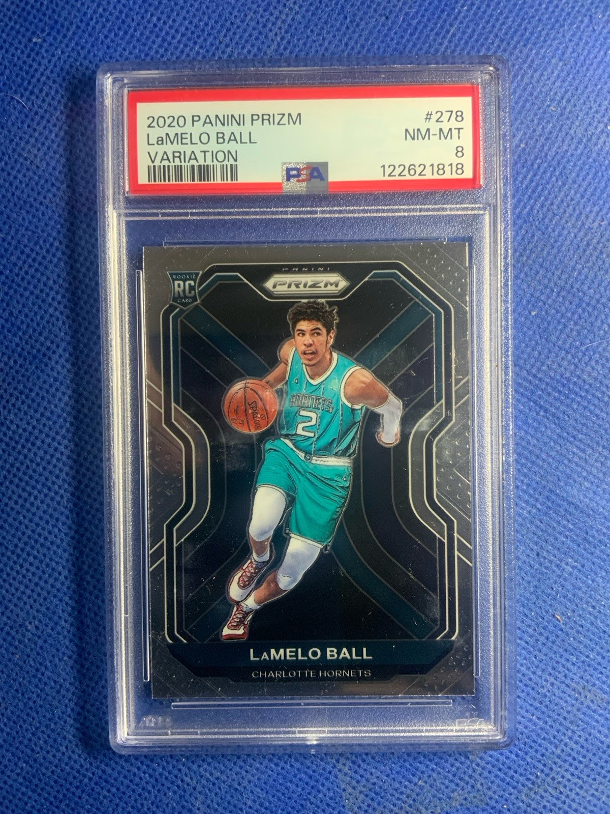 2020-21 Panini Prizm - Rookie Variation #278 LaMelo Ball (RC) Psa 8