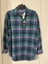 NWT Men’s Tommy Bahama Canyon Beach Fireside Seaway Flannel MEDIUM 