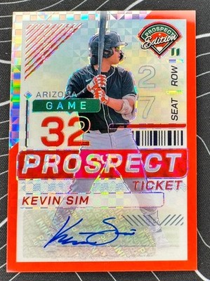 2024 Panini Prospect Edition - Kevin Sim #147 - Red Power Prizm AUTO  /99