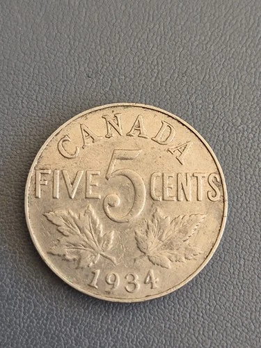 1934 Canada 5 Cents — photo from another recent sale