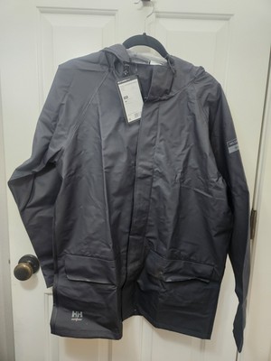 Helly Hansen Mandal Rain Jacket Polyester Classic Navy Size Medium NWT 70129 
