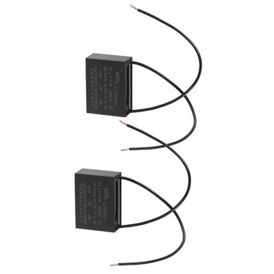 Ceiling Fan Capacitor CBB61 12uF 250V AC 2 Wires for Electric Fan Pump 2 Set