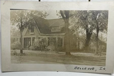 Rppc Bellevue Iowa IA  1920-40s Postcard Beautiful House Large Craftsman AZO