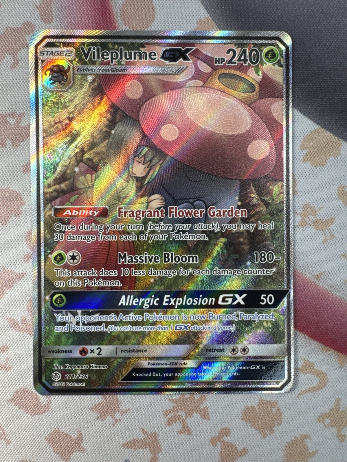 Vileplume GX - 211/236 - Cosmic Eclipse - NM - Pokemon - Read Desc.