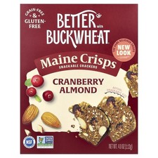 Maine Crisps Snackable Crackers, Cranberry Almond, 4 oz (113 g)